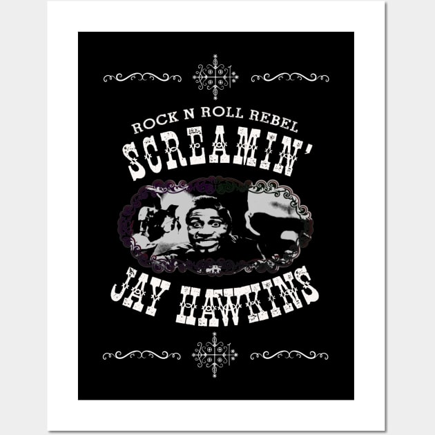 Screamin' Jay Hawkins Design Wall Art by HellwoodOutfitters